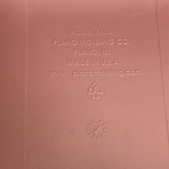 Vintage Caboodles 2 Tier Pink Jewelry Makeup Case Mirror Handle 5626 Made in USA - Picture 14 of 14